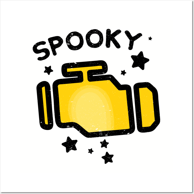 Spooky check engine light Wall Art by hoddynoddy